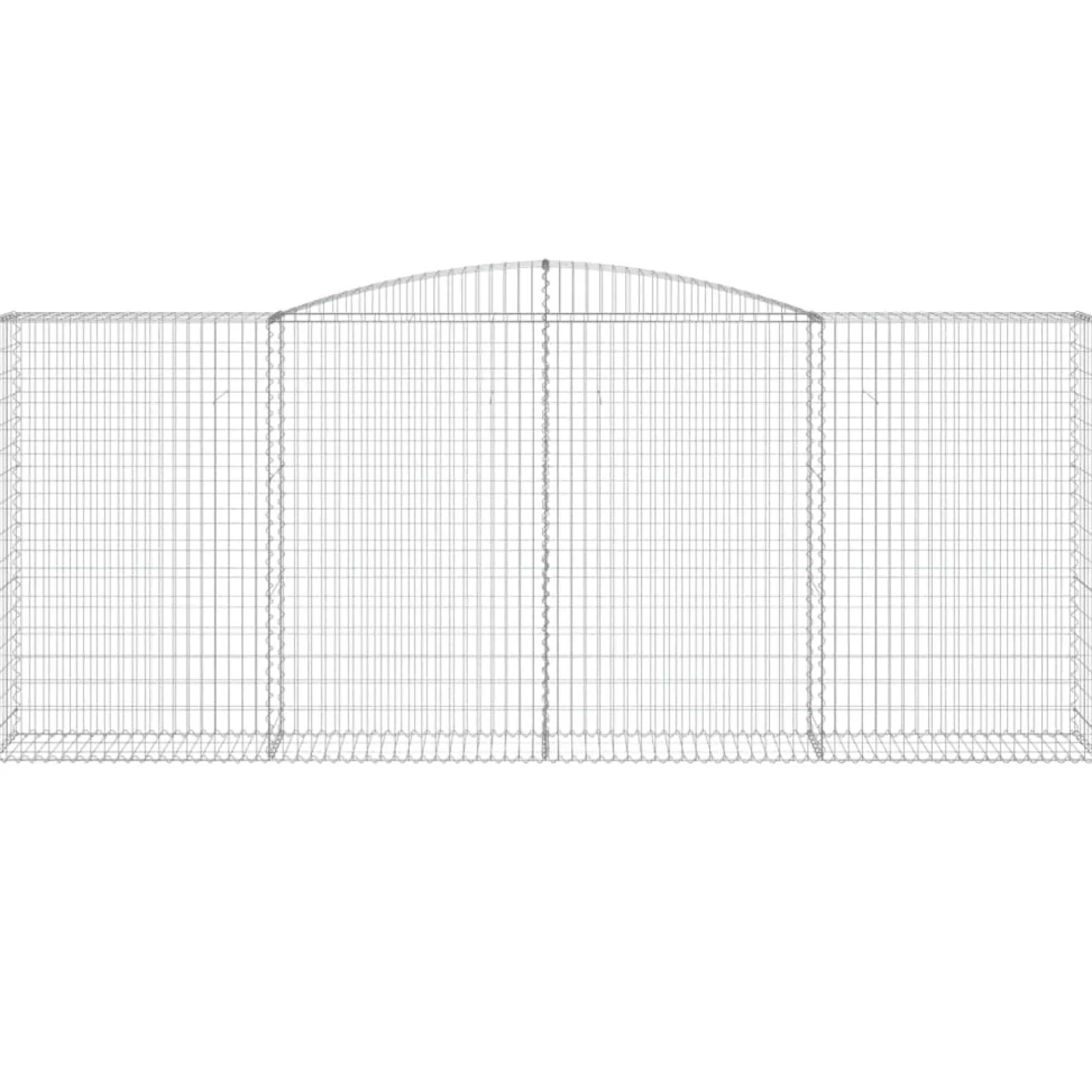 Cestas De Gaviones 4 Uds Forma De Arco Hierro 400x50x160/180 Cm