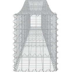Cestas De Gaviones 2 Uds Forma De Arco Hierro 400x30x40/60 Cm