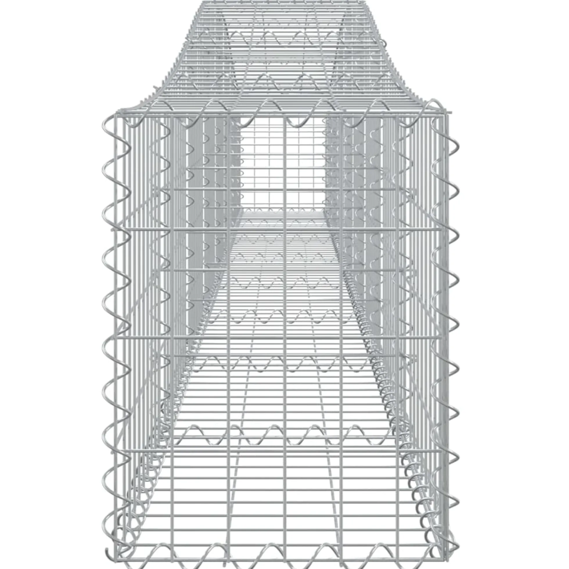Cestas De Gaviones 2 Uds Forma De Arco Hierro 400x30x40/60 Cm
