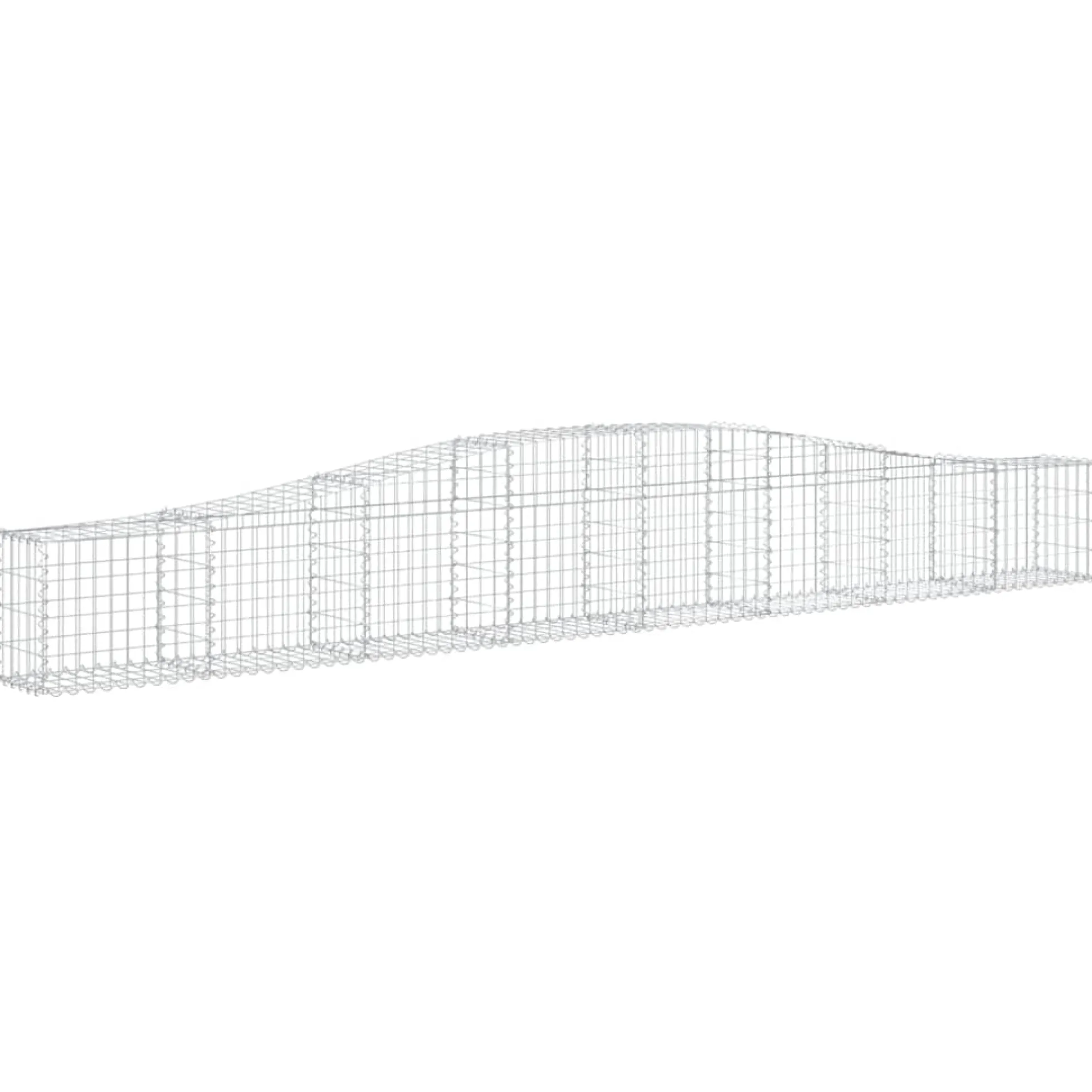 Cestas De Gaviones 2 Uds Forma De Arco Hierro 400x30x40/60 Cm