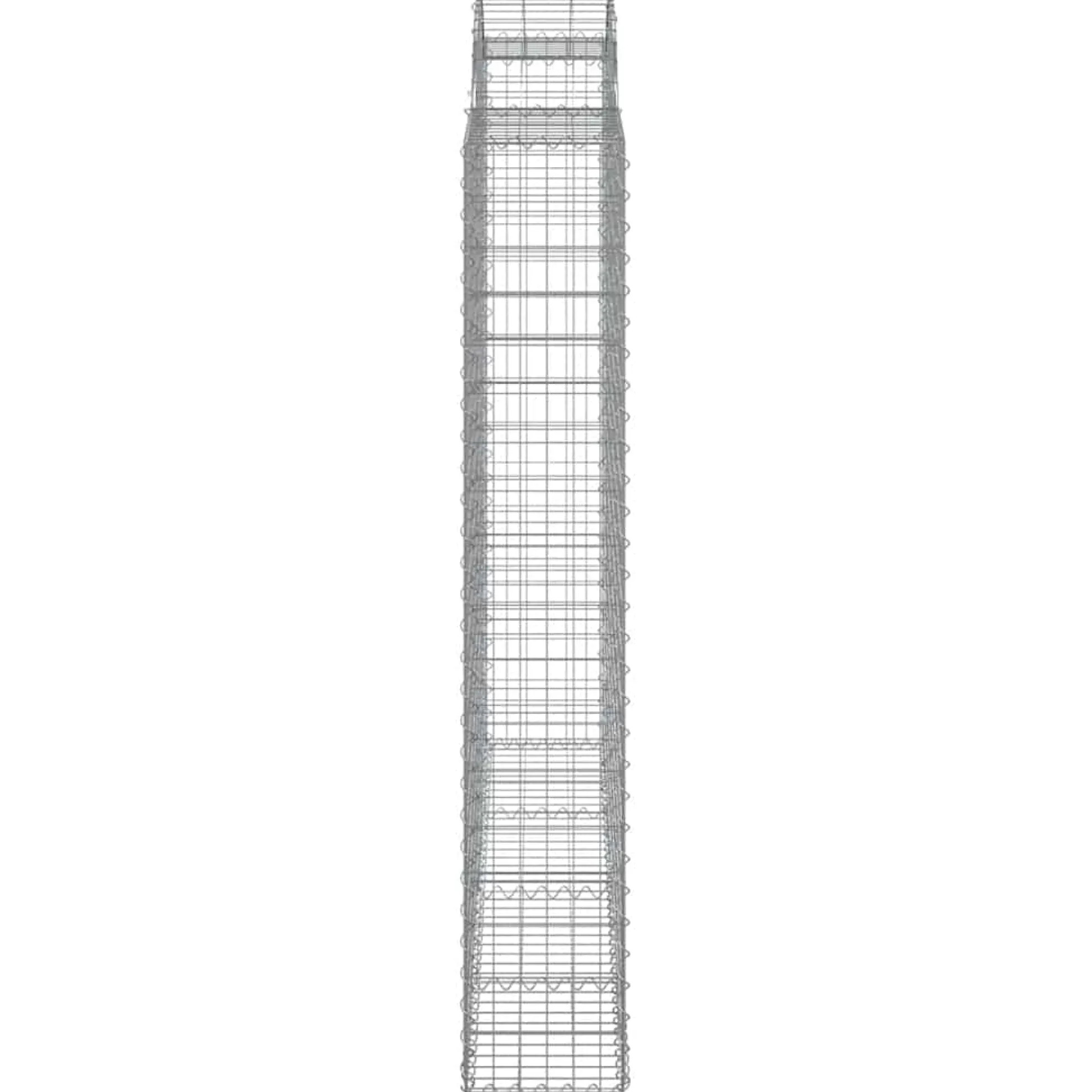 Cestas De Gaviones 9 Uds Forma De Arco Hierro 200x50x180/200 Cm