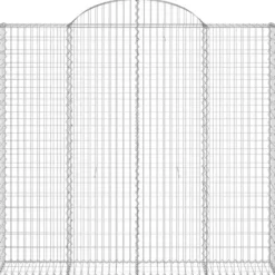 Cestas De Gaviones 9 Uds Forma De Arco Hierro 200x50x180/200 Cm