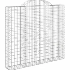 Cestas De Gaviones 9 Uds Forma De Arco Hierro 200x50x180/200 Cm