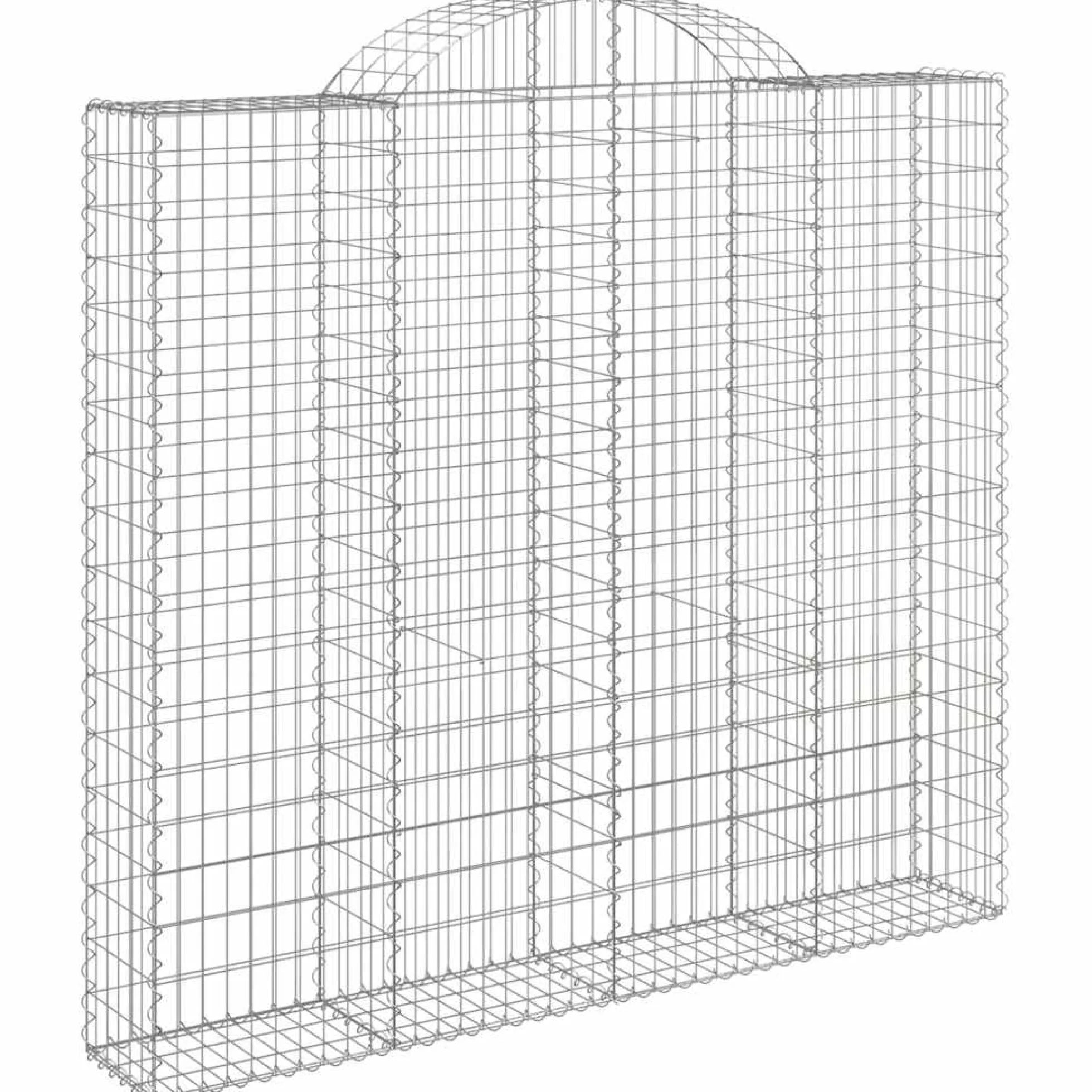 Cestas De Gaviones 9 Uds Forma De Arco Hierro 200x50x180/200 Cm