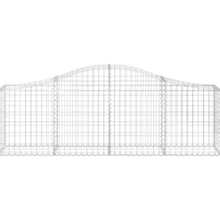 Cestas De Gaviones 25 Uds Forma De Arco Hierro 200x30x60/80 Cm