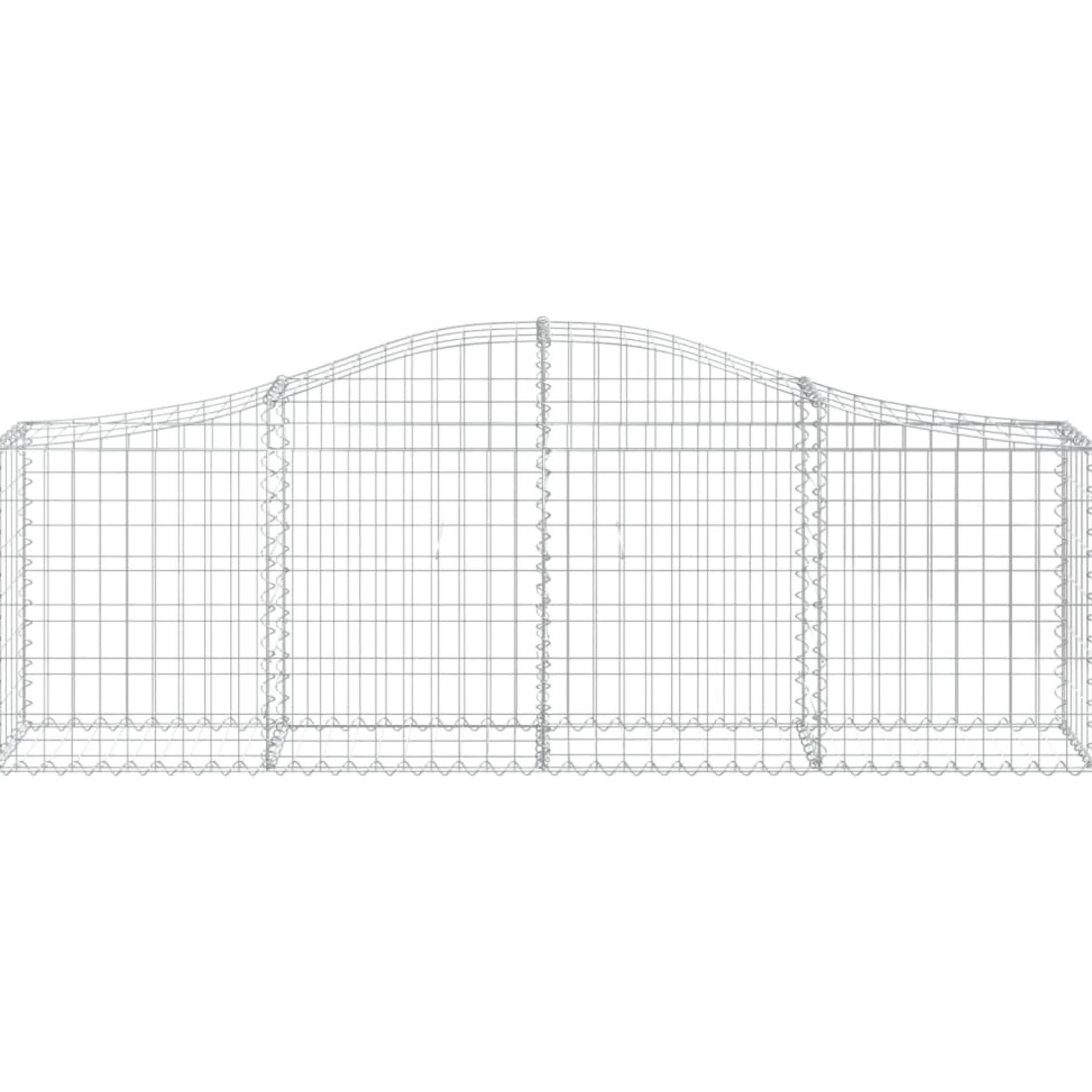 Cestas De Gaviones 25 Uds Forma De Arco Hierro 200x30x60/80 Cm