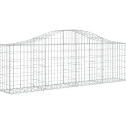 Cestas De Gaviones 25 Uds Forma De Arco Hierro 200x30x60/80 Cm