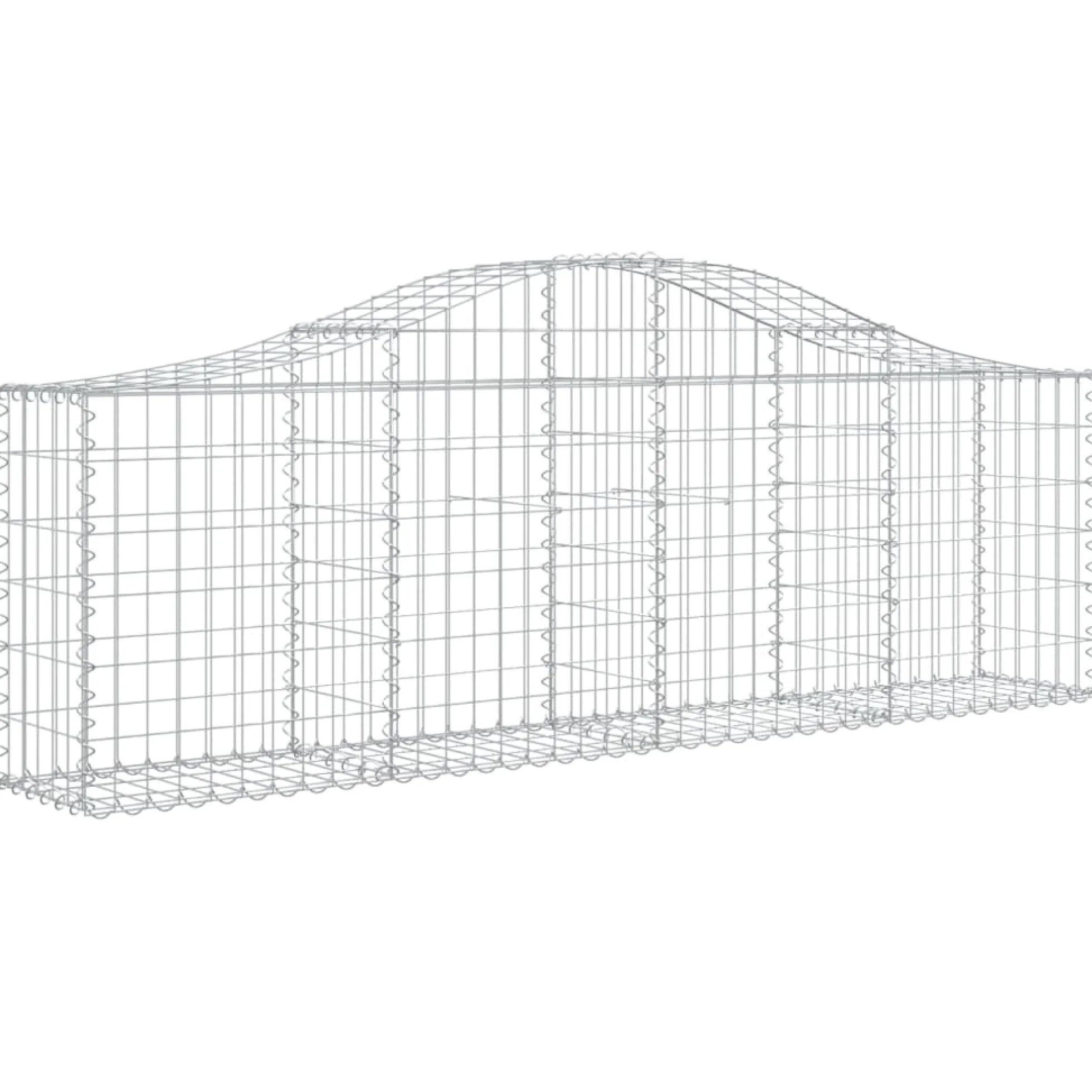 Cestas De Gaviones 25 Uds Forma De Arco Hierro 200x30x60/80 Cm