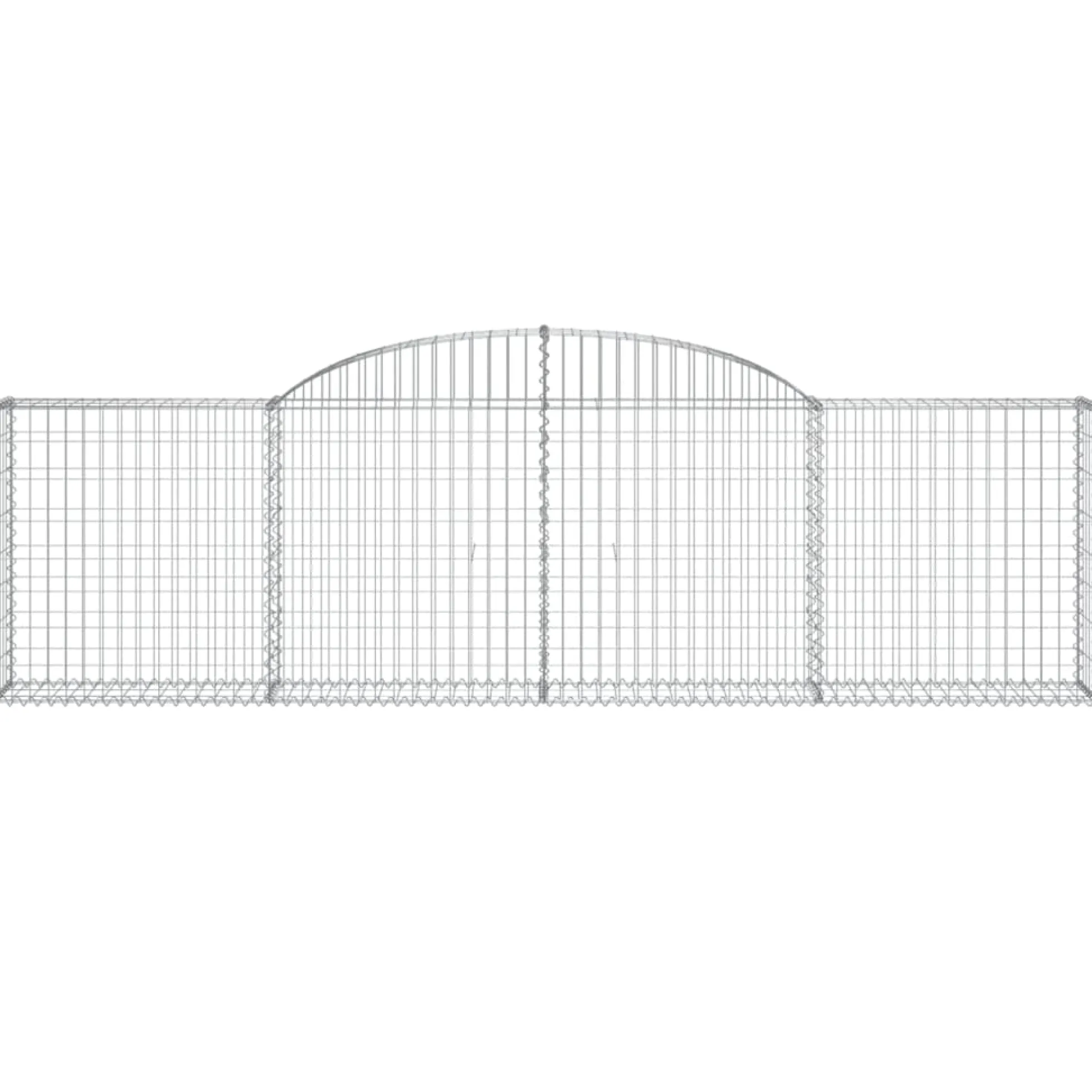 Cestas De Gaviones 8 Uds Forma De Arco Hierro 300x30x80/100 Cm