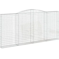 Cestas De Gaviones 5 Uds Forma De Arco Hierro 400x30x180/200 Cm
