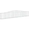 Cestas De Gaviones 10 Uds Forma De Arco Hierro 400x30x60/80 Cm