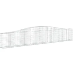 Cestas De Gaviones 10 Uds Forma De Arco Hierro 400x30x60/80 Cm