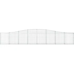 Cestas De Gaviones 10 Uds Forma De Arco Hierro 400x30x60/80 Cm