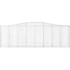 Cestas De Gaviones 9 Uds Forma De Arco Hierro 400x50x120/140 Cm