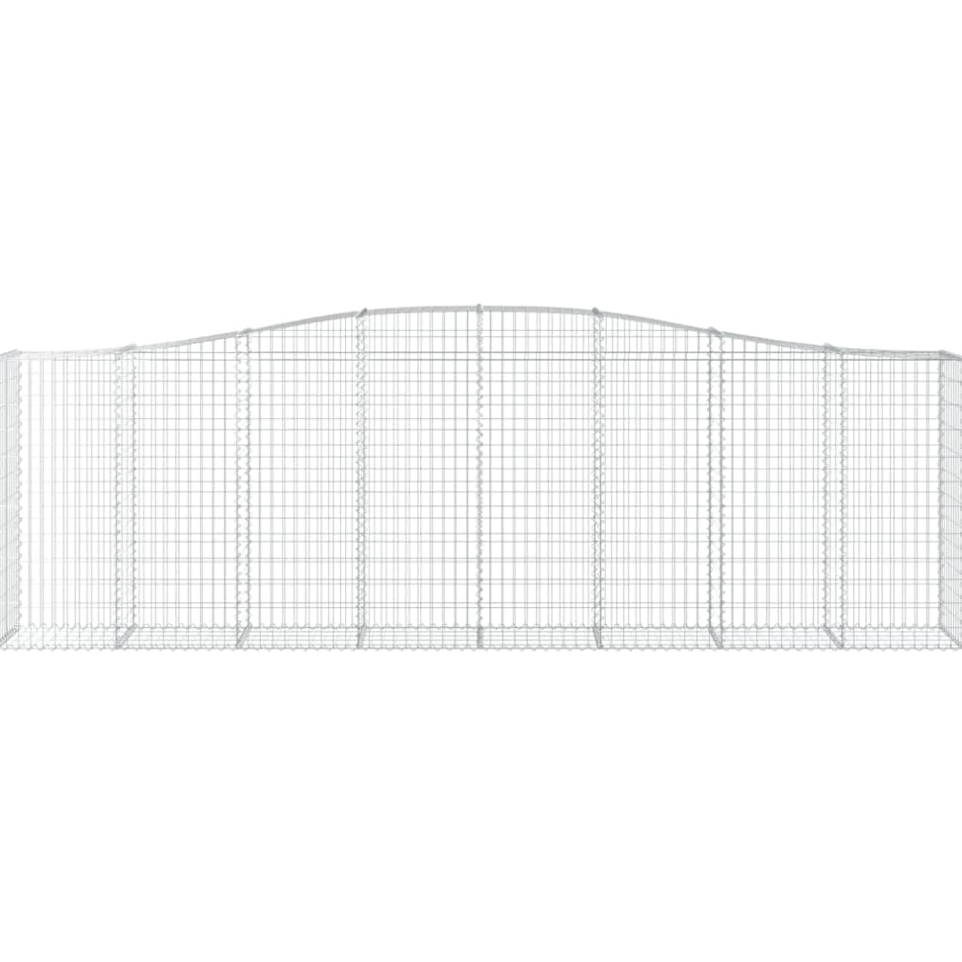 Cestas De Gaviones 9 Uds Forma De Arco Hierro 400x50x120/140 Cm