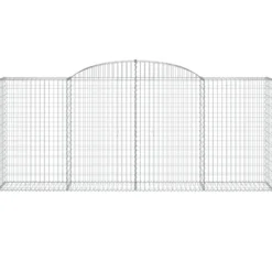 Cestas De Gaviones 2 Uds Forma De Arco Hierro 300x50x120/140 Cm