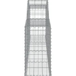 Cestas De Gaviones 2 Uds Forma De Arco Hierro 300x30x60/80 Cm