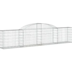 Cestas De Gaviones 2 Uds Forma De Arco Hierro 300x30x60/80 Cm
