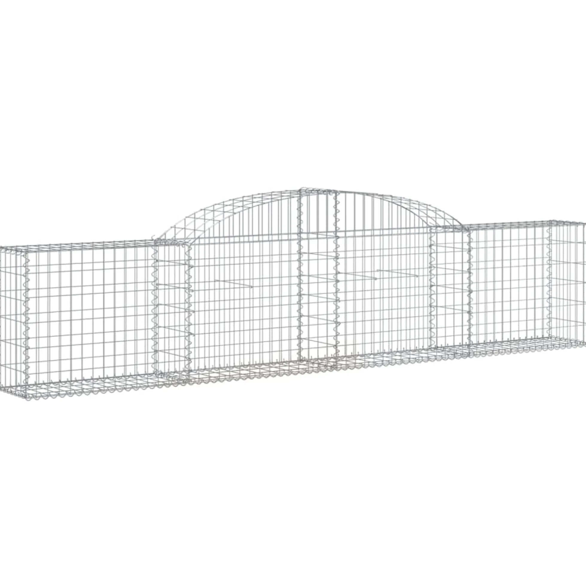 Cestas De Gaviones 2 Uds Forma De Arco Hierro 300x30x60/80 Cm