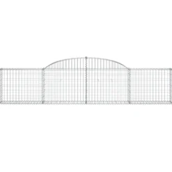 Cestas De Gaviones 2 Uds Forma De Arco Hierro 300x30x60/80 Cm