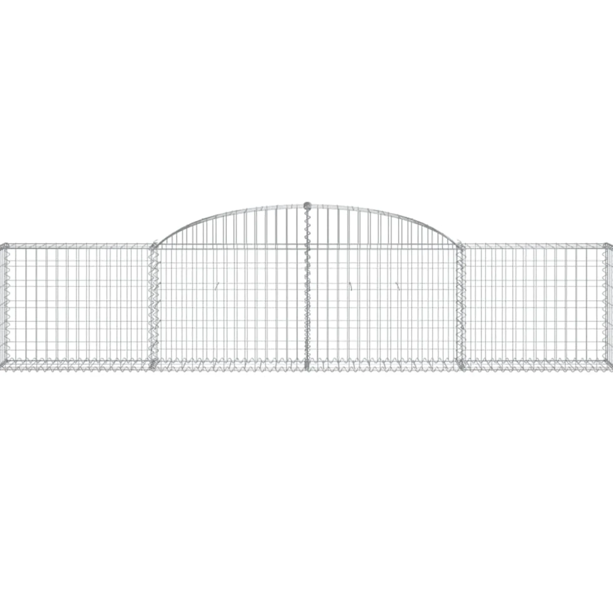 Cestas De Gaviones 2 Uds Forma De Arco Hierro 300x30x60/80 Cm