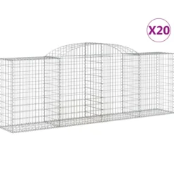 Cestas De Gaviones 20 Uds Forma De Arco Hierro 300x50x100/120cm