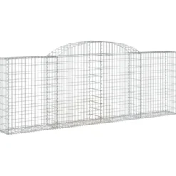 Cestas De Gaviones 9 Uds Forma De Arco Hierro 300x30x100/120 Cm