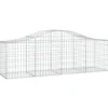 Cestas De Gaviones 13 Uds Forma De Arco Hierro 200x50x60/80 Cm