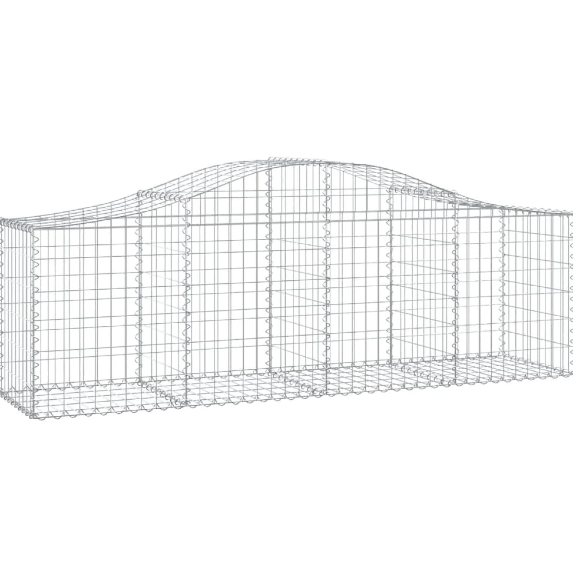 Cestas De Gaviones 13 Uds Forma De Arco Hierro 200x50x60/80 Cm