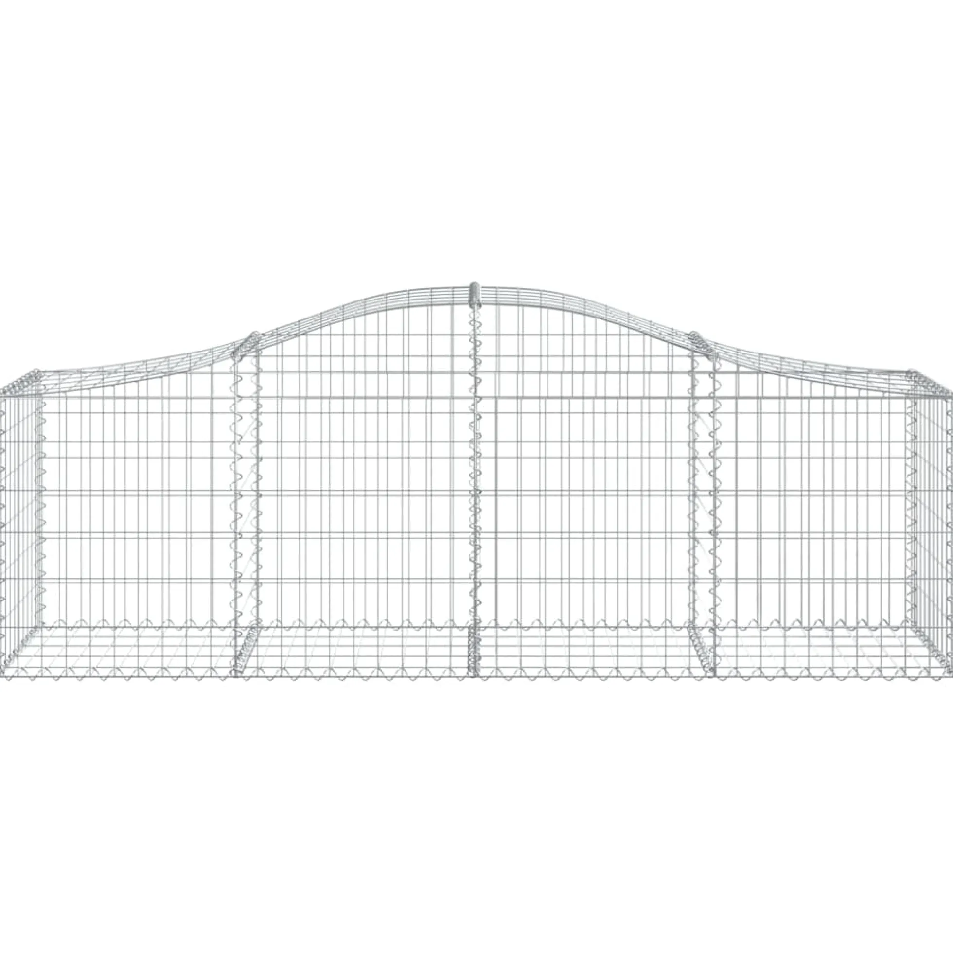 Cestas De Gaviones 13 Uds Forma De Arco Hierro 200x50x60/80 Cm