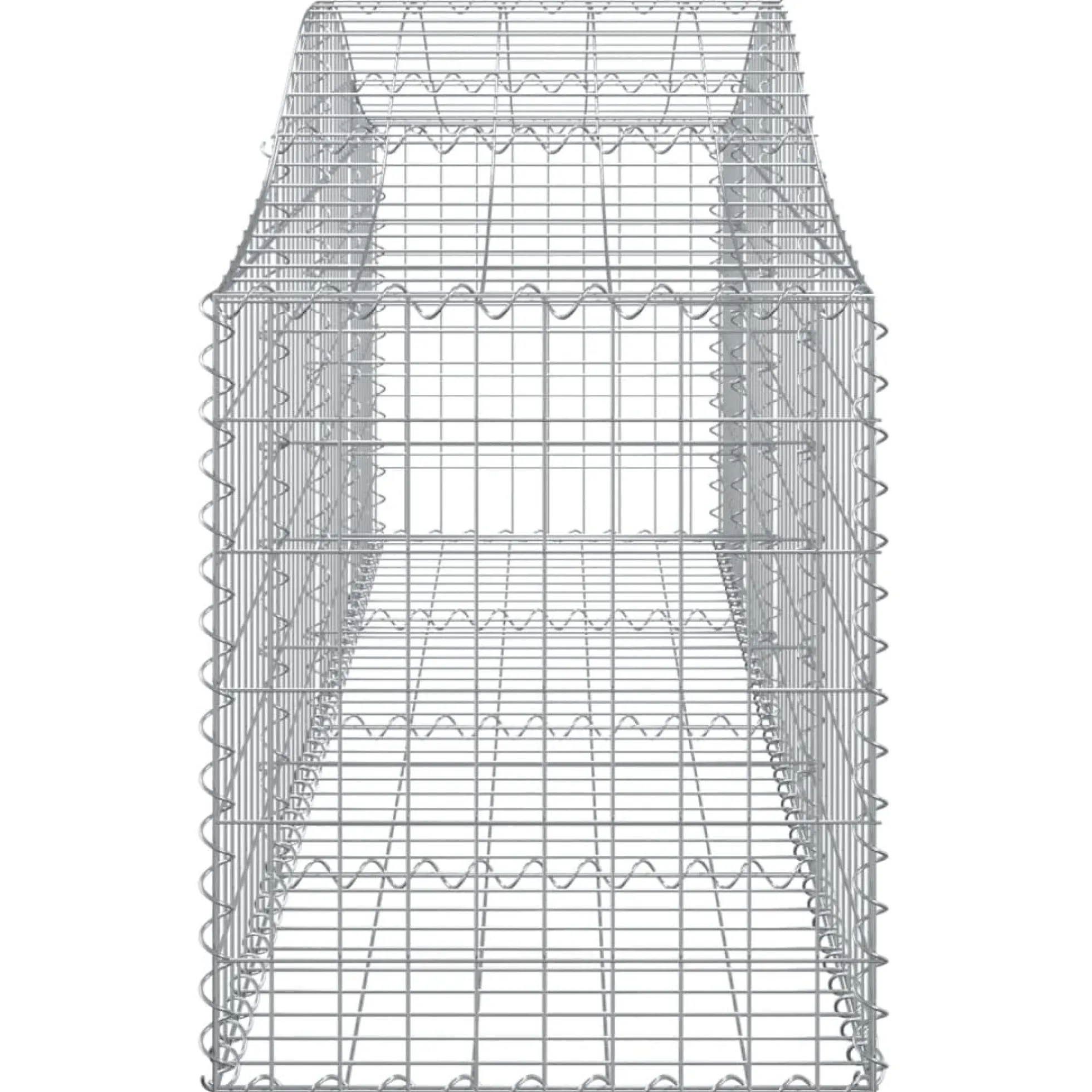 Cestas De Gaviones 13 Uds Forma De Arco Hierro 200x50x60/80 Cm