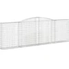 Cestas De Gaviones 8 Uds Forma De Arco Hierro 400x30x120/140 Cm