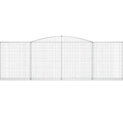 Cestas De Gaviones 8 Uds Forma De Arco Hierro 400x30x120/140 Cm