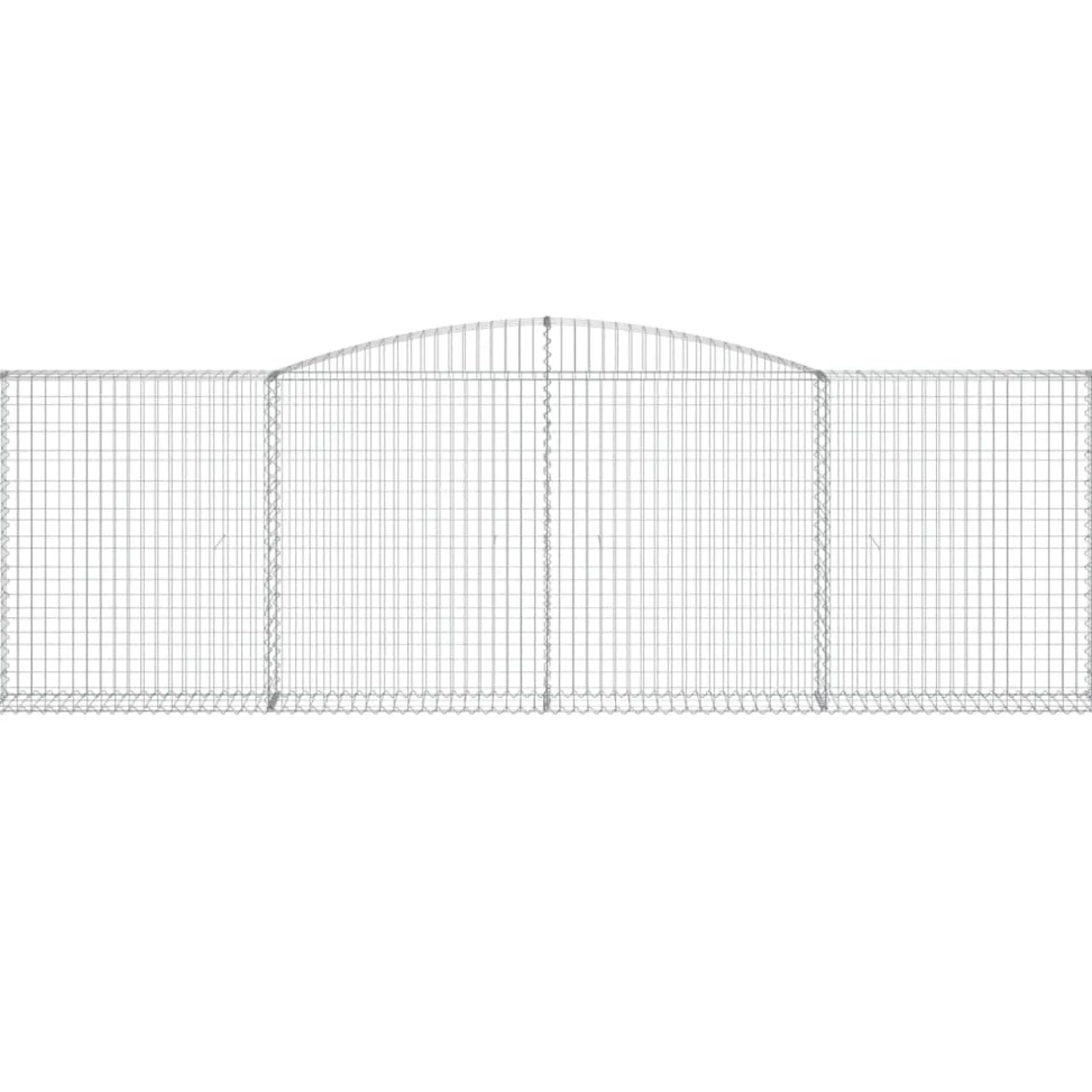 Cestas De Gaviones 8 Uds Forma De Arco Hierro 400x30x120/140 Cm