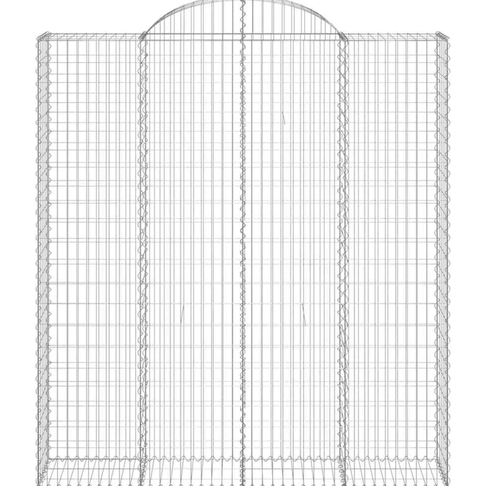 Cestas De Gaviones 20 Uds Forma De Arco Hierro 200x50x220/240cm