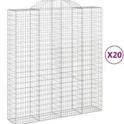 Cestas De Gaviones 20 Uds Forma De Arco Hierro 200x50x220/240cm