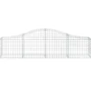 Cestas De Gaviones 6 Uds Forma De Arco Hierro 200x30x40/60 Cm