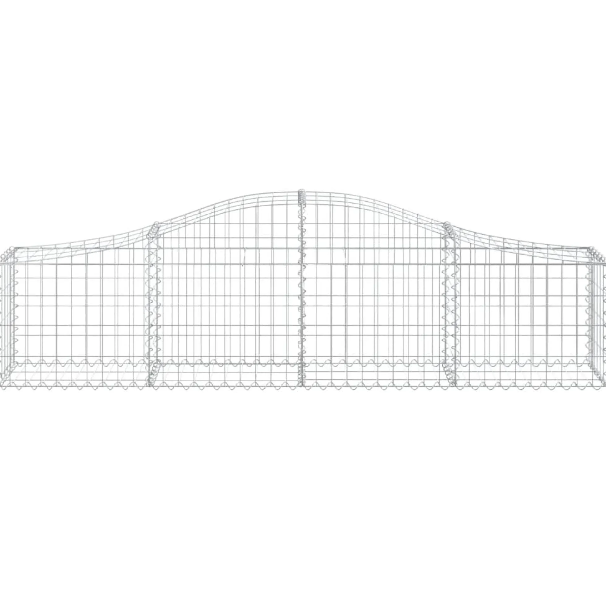 Cestas De Gaviones 6 Uds Forma De Arco Hierro 200x30x40/60 Cm