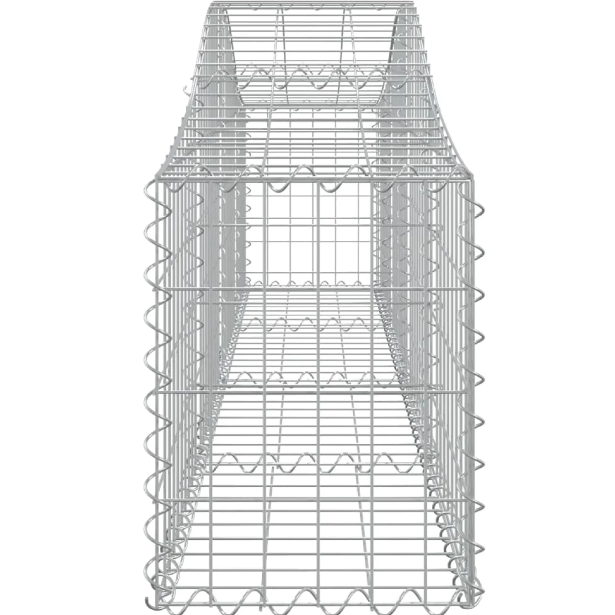 Cestas De Gaviones 6 Uds Forma De Arco Hierro 200x30x40/60 Cm