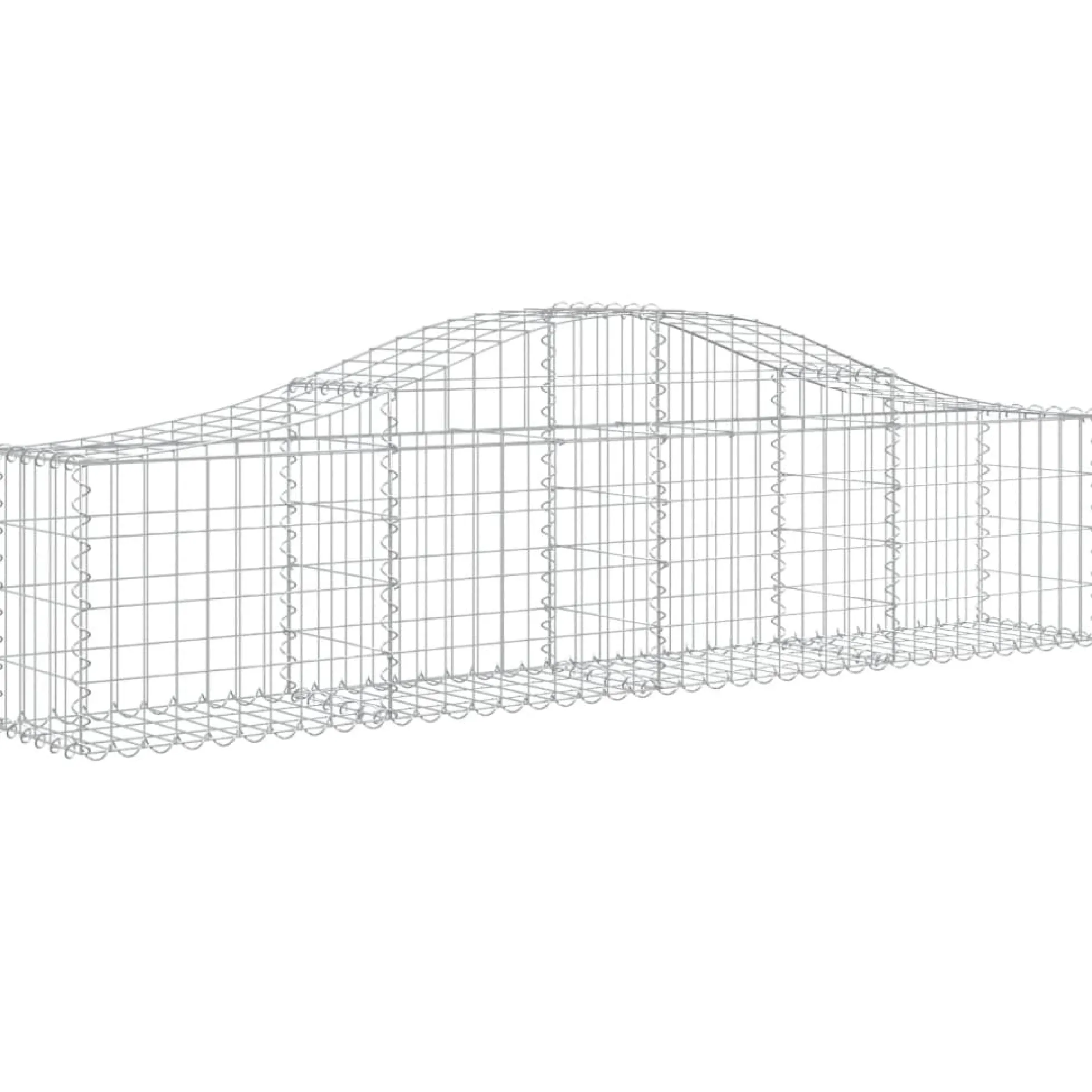 Cestas De Gaviones 6 Uds Forma De Arco Hierro 200x30x40/60 Cm