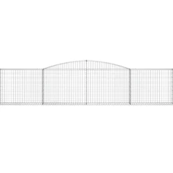 Cestas De Gaviones 20 Uds Forma De Arco Hierro 400x30x80/100 Cm