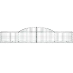 Cestas De Gaviones 5 Uds Forma De Arco Hierro 300x50x40/60 Cm