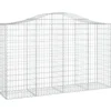 Cestas De Gaviones 4 Uds Forma De Arco Hierro 200x50x120/140 Cm