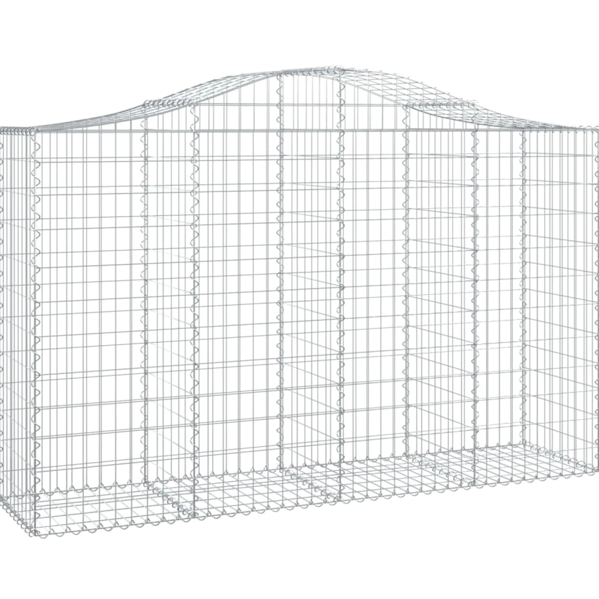 Cestas De Gaviones 4 Uds Forma De Arco Hierro 200x50x120/140 Cm