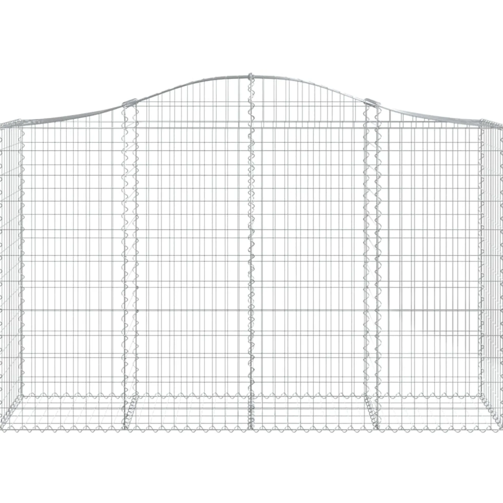 Cestas De Gaviones 4 Uds Forma De Arco Hierro 200x50x120/140 Cm