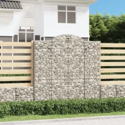 Cestas De Gaviones 2 Uds Forma De Arco Hierro 200x30x200/220 Cm