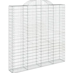 Cestas De Gaviones 2 Uds Forma De Arco Hierro 200x30x200/220 Cm