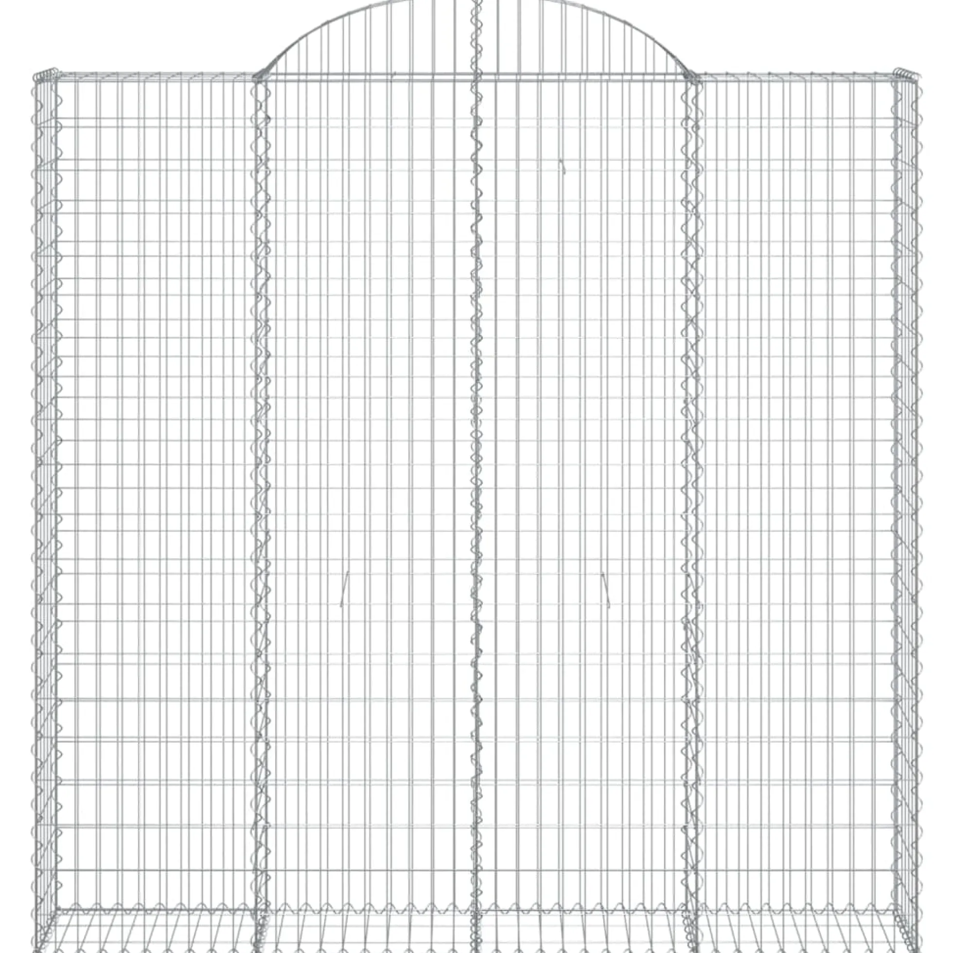 Cestas De Gaviones 2 Uds Forma De Arco Hierro 200x30x200/220 Cm