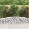 Cestas De Gaviones 4 Uds Forma De Arco Hierro 400x50x40/60 Cm