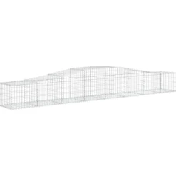Cestas De Gaviones 4 Uds Forma De Arco Hierro 400x50x40/60 Cm